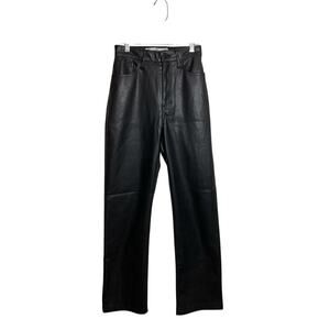 Hollister California Ultra High Rise Faux Leather Five Pocket Pants W23 Long 00